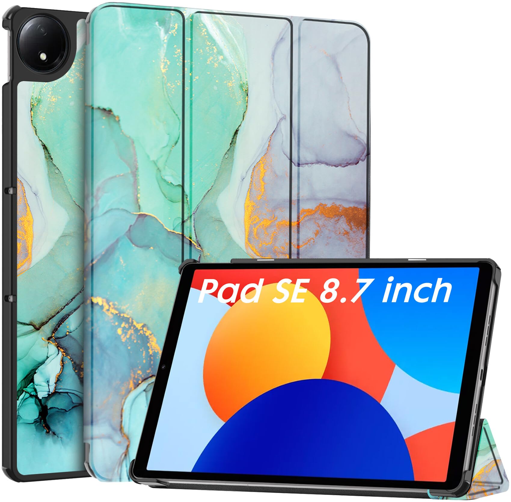 Robustrion Cover for Redmi Pad SE 4G 8.7 inch Cover Case, Trifold Flip Stand Cover Case for Redmi Pad SE 8.7 inch Tablet [Auto Sleep/Wake Support] - Marble Green (B0DB6L5BKM) Amazon Price History, Amazon Price Tracker