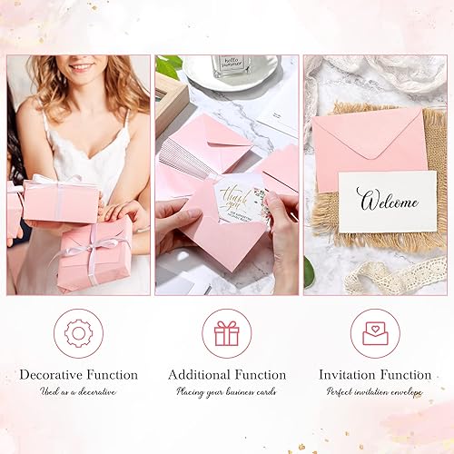 Miniatura 4 de Outus 400 sobres a granel para tarjetas de regalo del día de San Valentín, mini sobres metálicos para tarjetas de visita pequeñas, fundas para