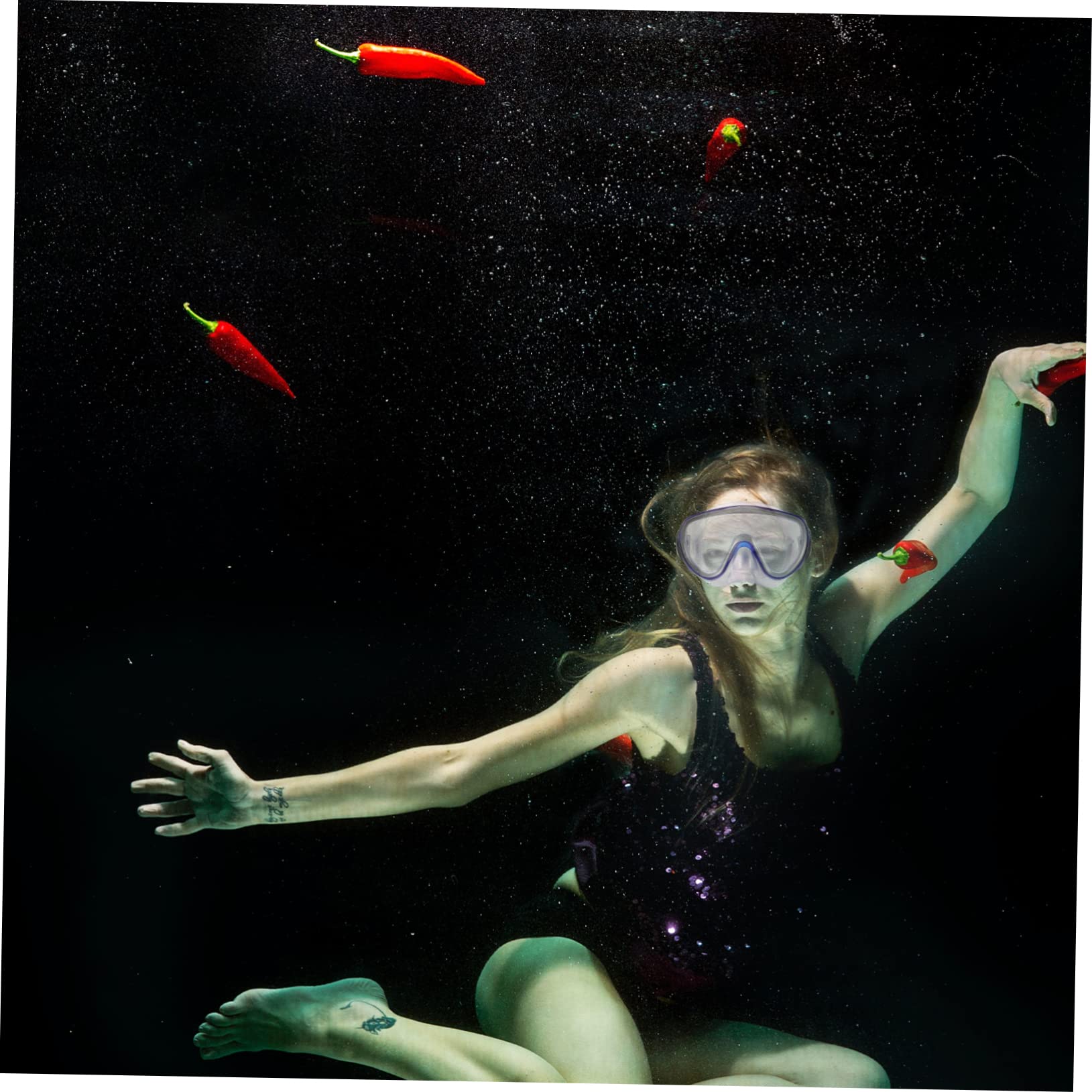 BRIGHTFUFU Full Set Snorkeling Mask and Snorkel Comfortable Adult Diving Equipment Dry and Seal Mask