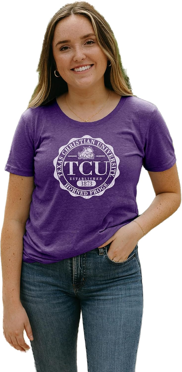 Blue 84 NCAA Womens NCAA Officially Licensed Women's Tri-Blend T-Shirt Emblem