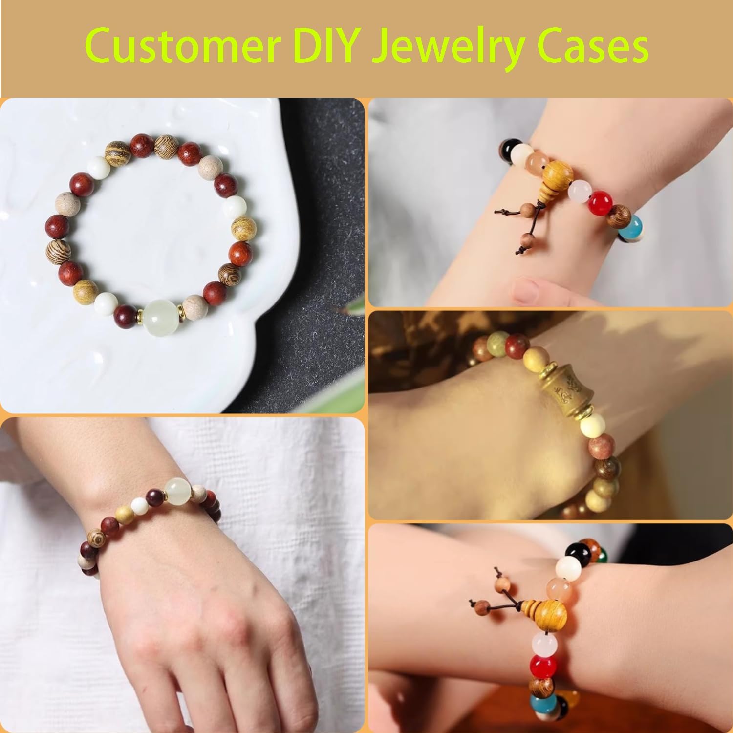 Premium Rosewood Beads Set - 200pcs 8mm Natural Gorgeous Craft Handmade Polished Spacer Mala Pray Round Beads for Bracelets DIY Rosary Tasbih Jewelry Making - Image 6