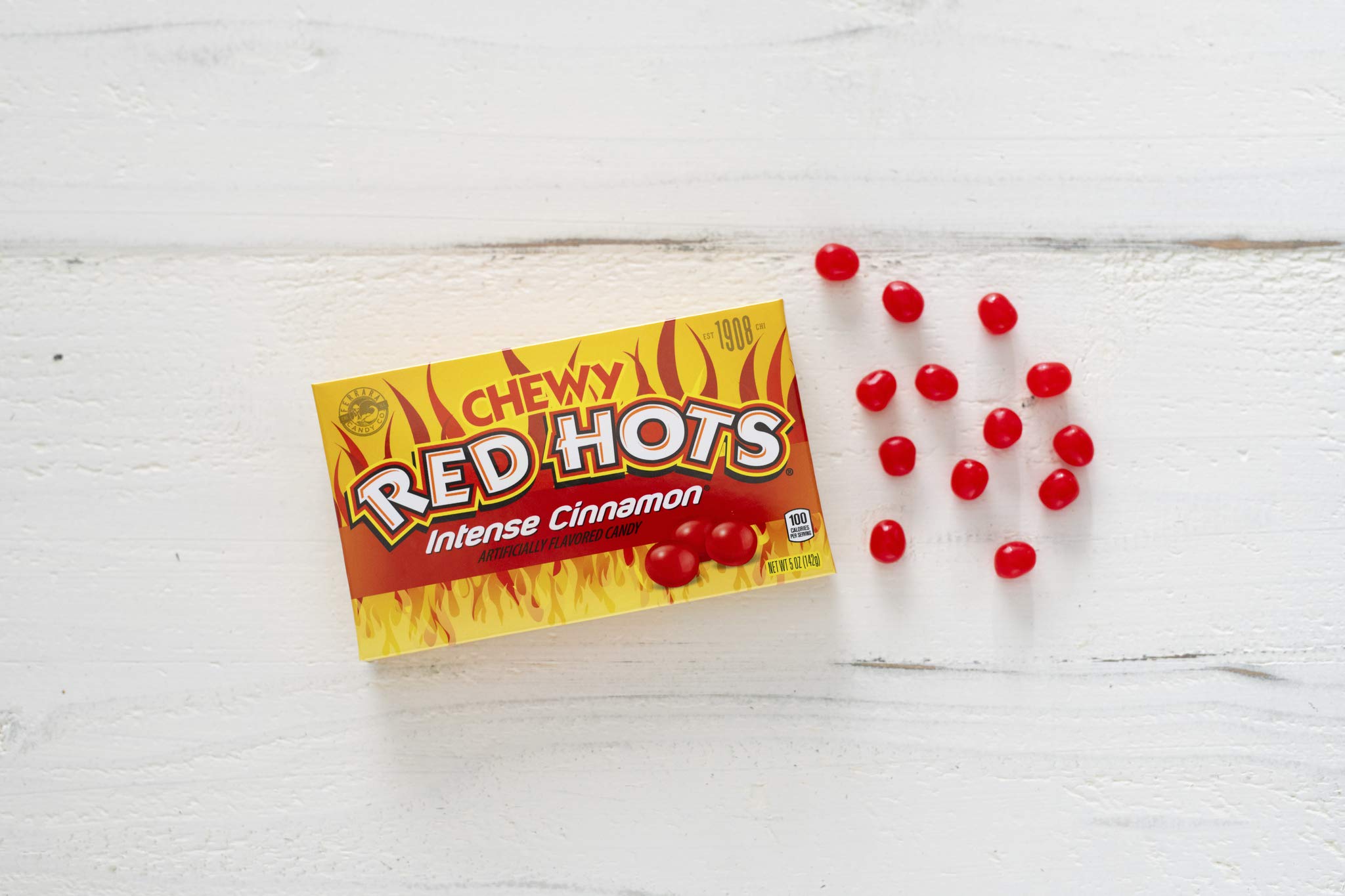 Red Hots Chewy Intense Candy, 5 Theatre Box, Cinnamon, 60 Oz, (Pack of