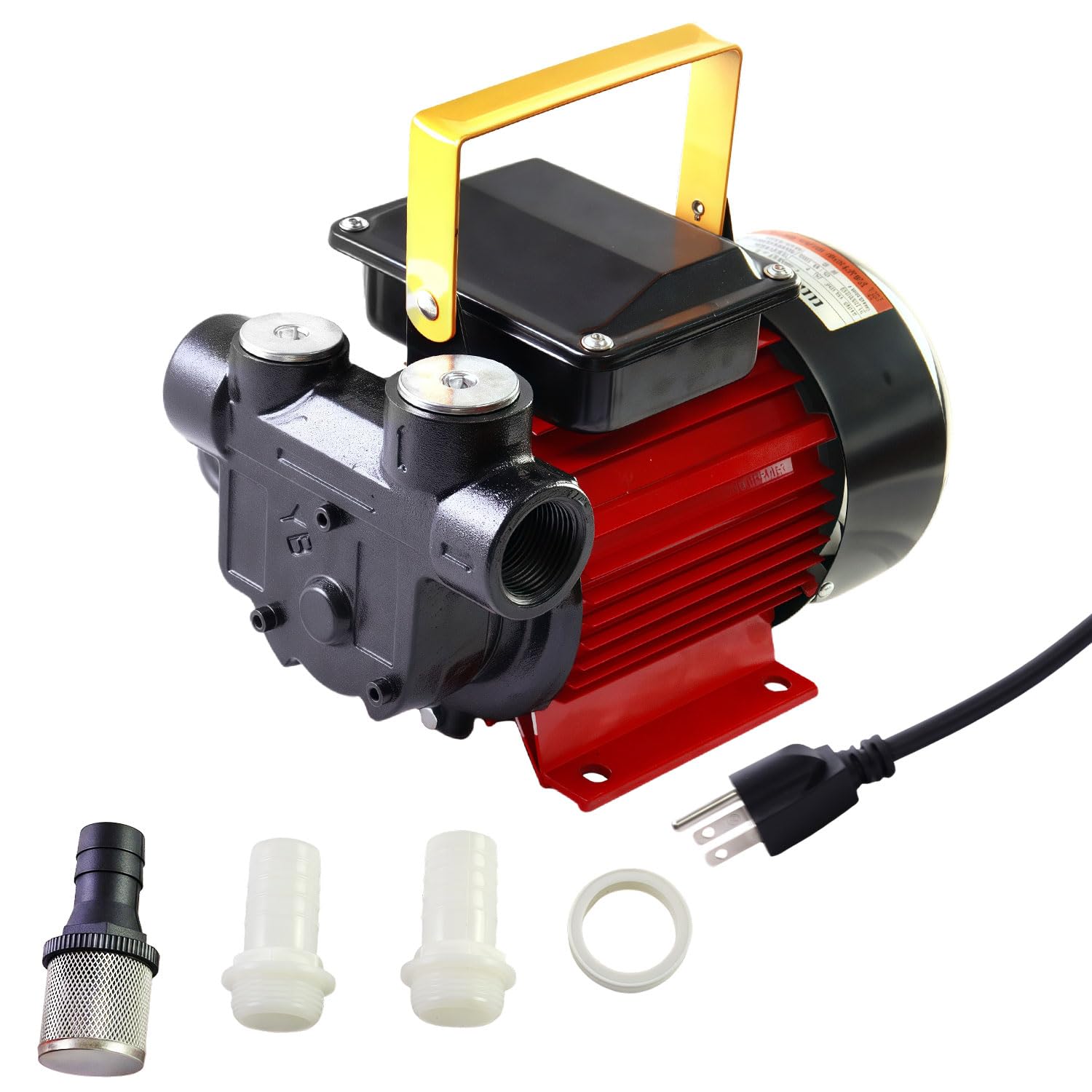 CREFITECH 110V-120 Electric Diesel Fuel Transfer Pump, 18 GPM, 550W Self-Priming, NPT Threads for Diesel & Kerosene, Not for Gasoline