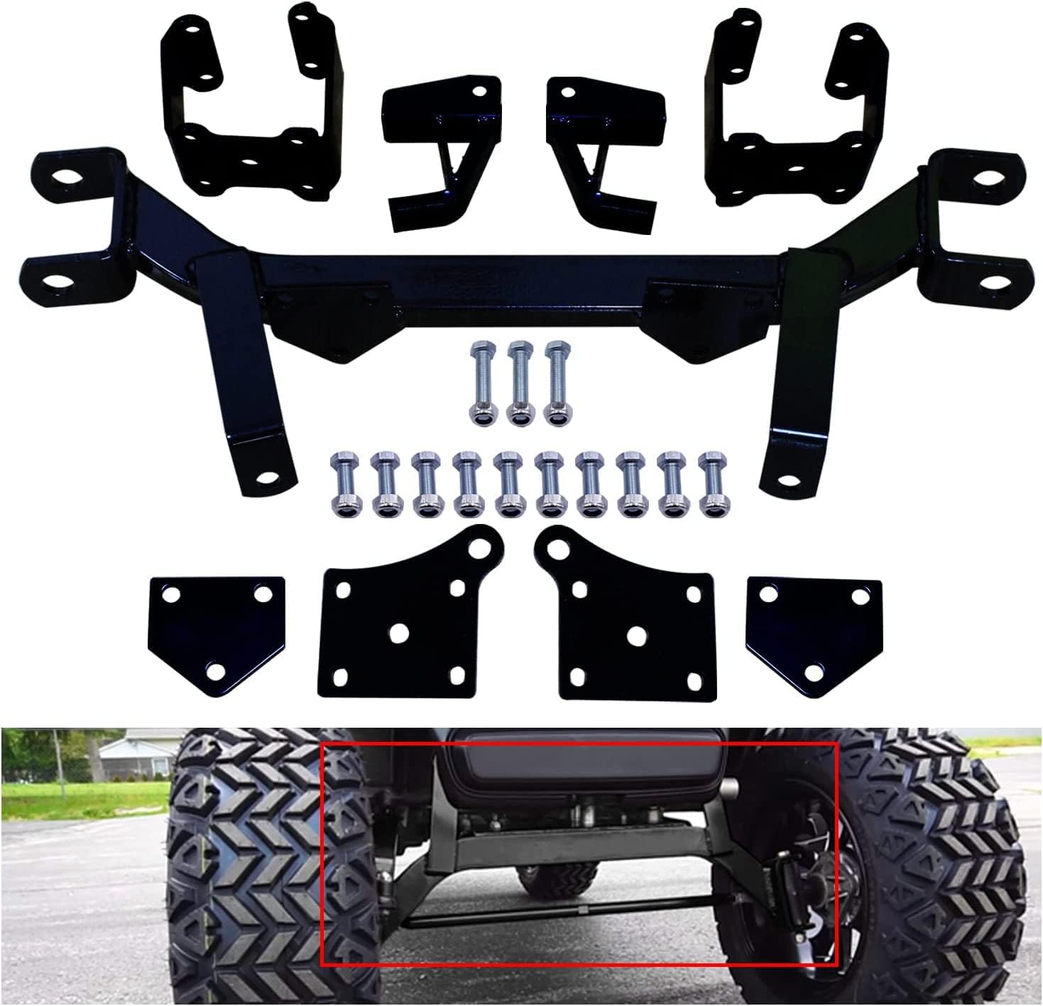 EZGO TCT LIFT KIT 6" Drop Axle Lift Kit Compatible With EZGO Medalist TXT1994.5 1995 1996 1997
