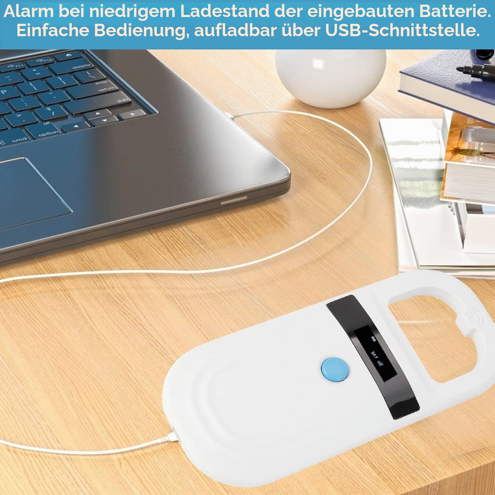 Chiplesegerät Für Tiere, RFID Microchip Scanner, 134.2Khz-ID-Mikrochip-Reader, Pet Scanner, OLED-Anzeige, 128 Stück Tag-Informationsspeicher für die Tierverfolgung, für FDX-B (ISO11784 / 85) und EMID
