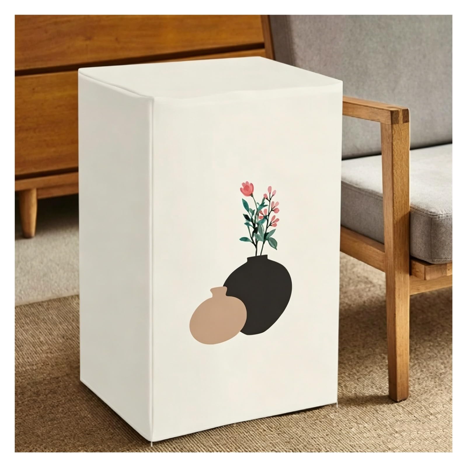 CHZDPP Custom Safe Covers Disguise for Bedroom/Study/RV, Full-Coverage Wine Refrigerator Cover with Front Opening, Washable Security Safe Cover(C,60x45x100cm/24x18x39in)