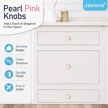 6 Pack Pink Cabinet Knobs Brass Dresser Knobs Drawer Pulls