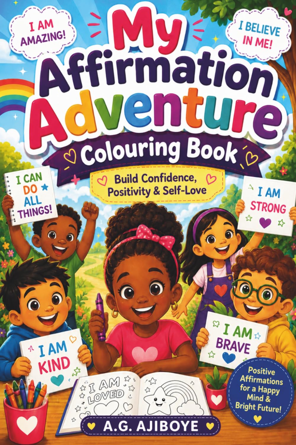 My Affirmation Adventure Colouring Book: Positive Affirmations for Kids Ages 4–10 | Build Confidence, Self-Esteem, Positivity & Self-Love