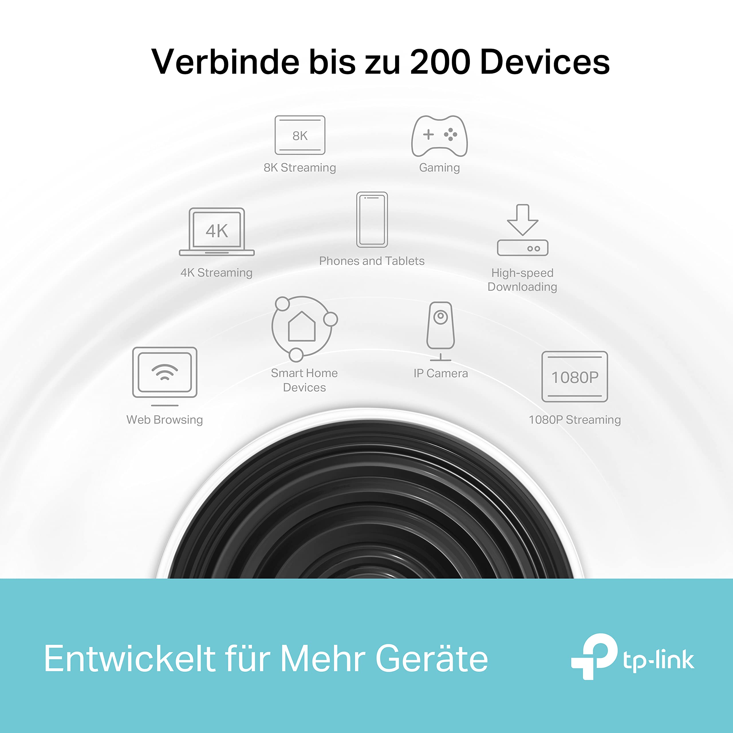 TP-Link Deco XE75 Mesh WLAN Set (3 Pack), 𝐖𝐢-𝐅𝐢 𝟔𝐄 AXE5400 Tri-Band Router & Repeater, 3× Gigabit Ports für jede Einheit, für Häuser mit 4-7 Schlafzimmern, Umfassender Jugendschutz, WPA3