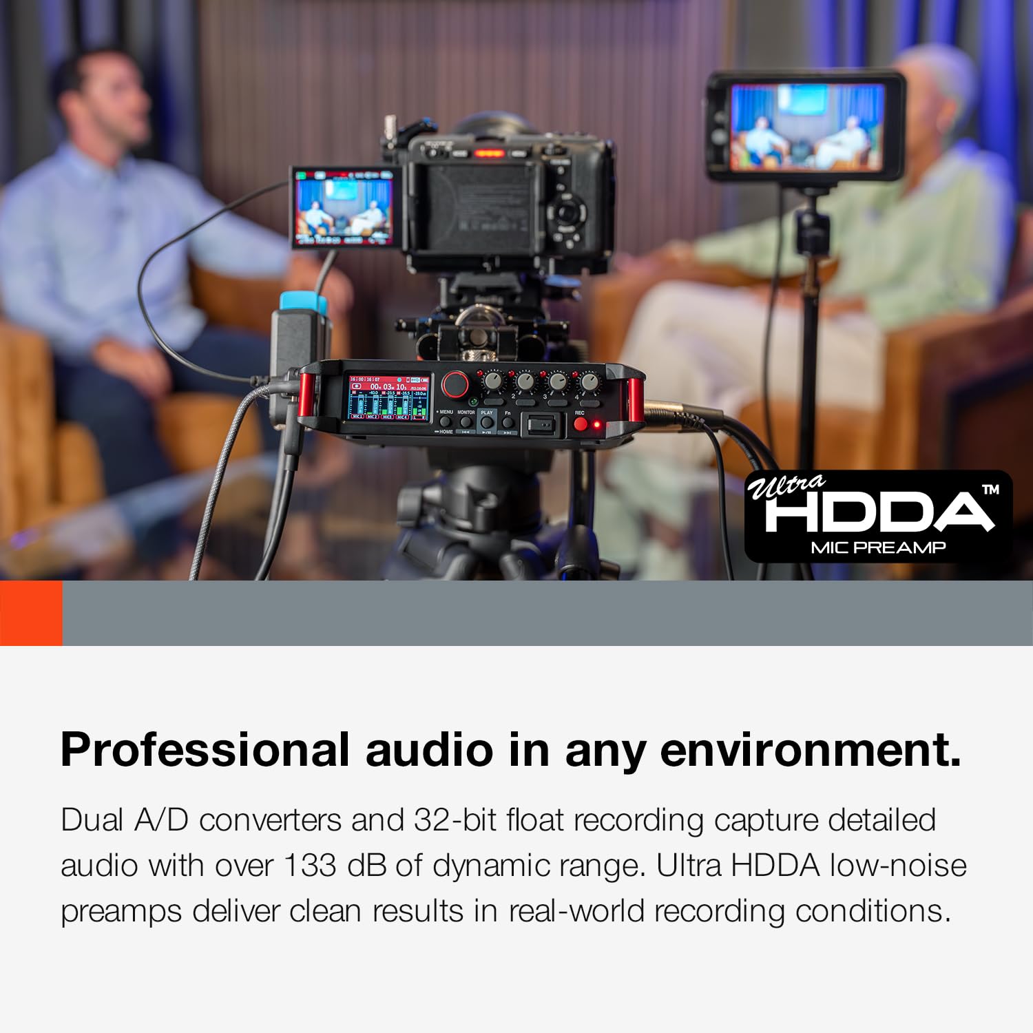 TASCAM FR-AV4 - Professioneller 4 Spur Field Recorder mit 32-Bit-Float, Timecode & HDMI-Sync, kaskadierbar