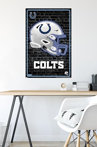 Miniatura 4 de Trends International NFL Indianapolis Colts - Póster de pared con casco neón 23, 22.37 x 34.00 pulgadas, versión premium sin marco