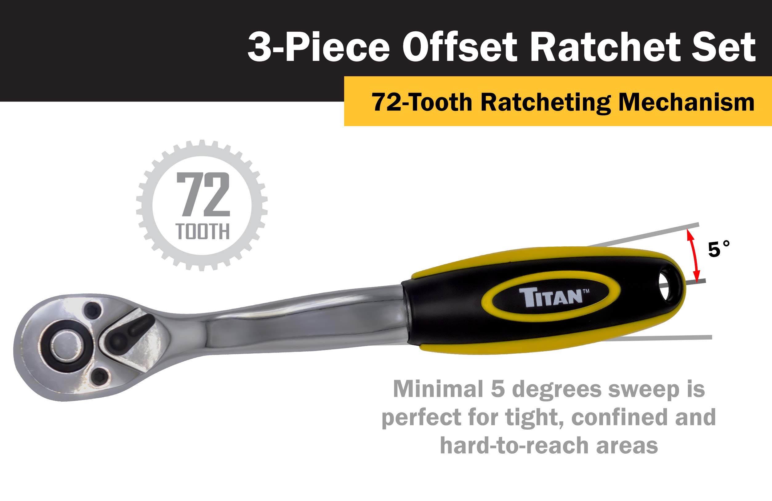 Titan outils 18025 de Quick Release Clé à cliquet 3 pièces