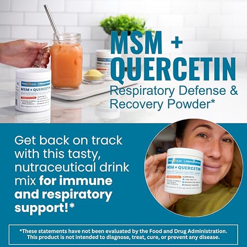 Miniatura 4 de Twig & Leaf MSM + Quercetina en polvo con vitamina C y zinc (fresa y plátano) - Suplemento de apoyo del sistema inmunológico para la salud