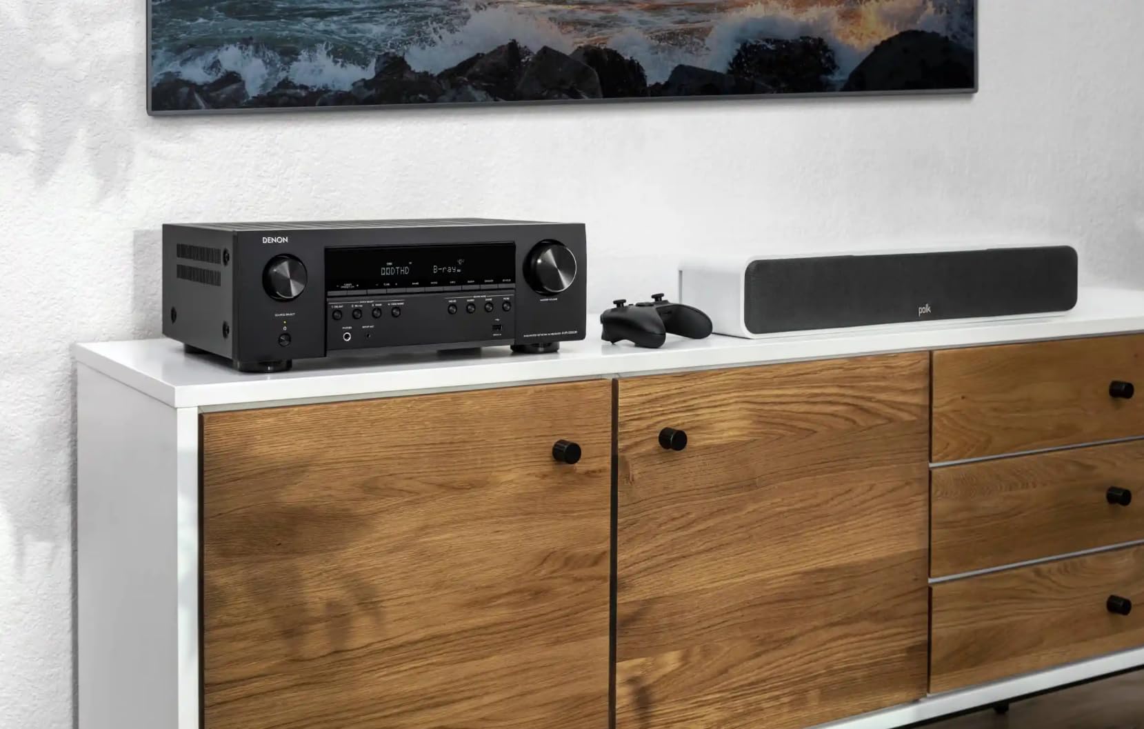 Denon AVR-S660H 5.2-Kanal AV-Receiver, 8K HDMI, Dolby Surround, Bluetooth, WLAN, AirPlay 2, HEOS, Schwarz