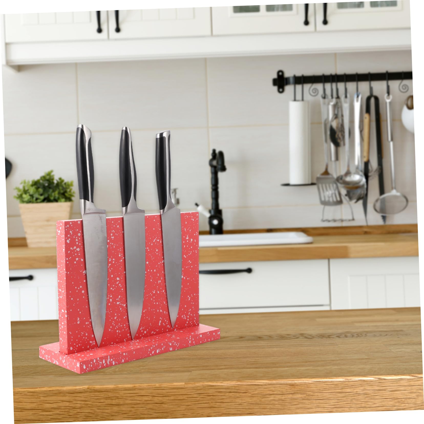 Healifty Magnetisches Cutter Regal aus Küchenutensilienhalter Platzsparender Messerblock mit Magnet Multifunktionale Aufbewahrung für Schneidwerkzeuge Küchen Organizer