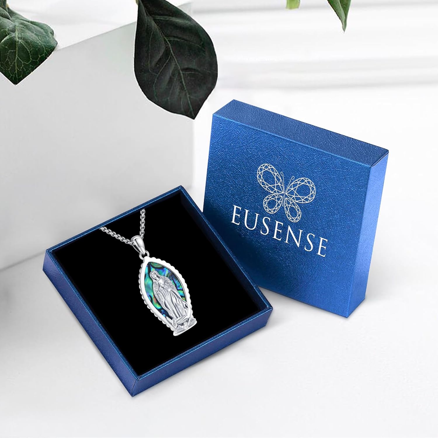 Eusense 925 Sterling Silver Abalone Pendant Necklace for Women Men - Urn Locket Cremation Jewelry That Holds Pictures - Image 4