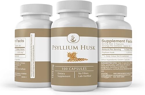 Miniatura 4 de PURE ORIGINAL INGREDIENTS Paquete de cápsulas de cáscara de psyllium y quercetina (100 cápsulas cada una), sin aditivos ni rellenos, verificado por