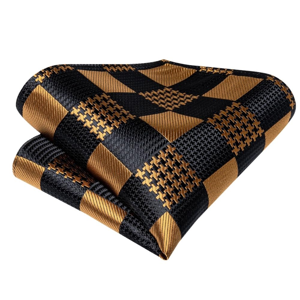 JFDBGU Self Tie Bow Tie Handkerchief Cufflinks Set Silk Bowknot Formal Wedding Party Cravat