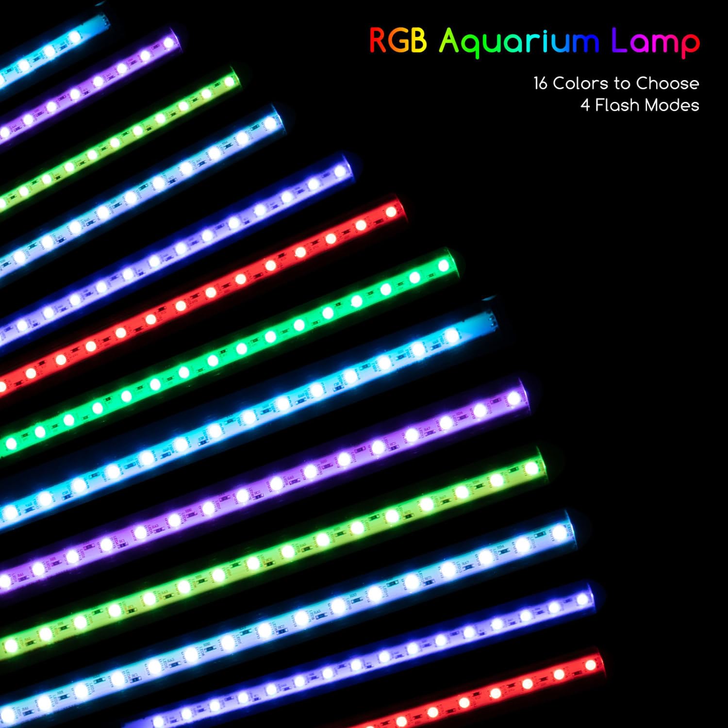 Nobleza LED Luce Acquario RGB Dimmerabile IP67 1.5W 20cm con Telecomando