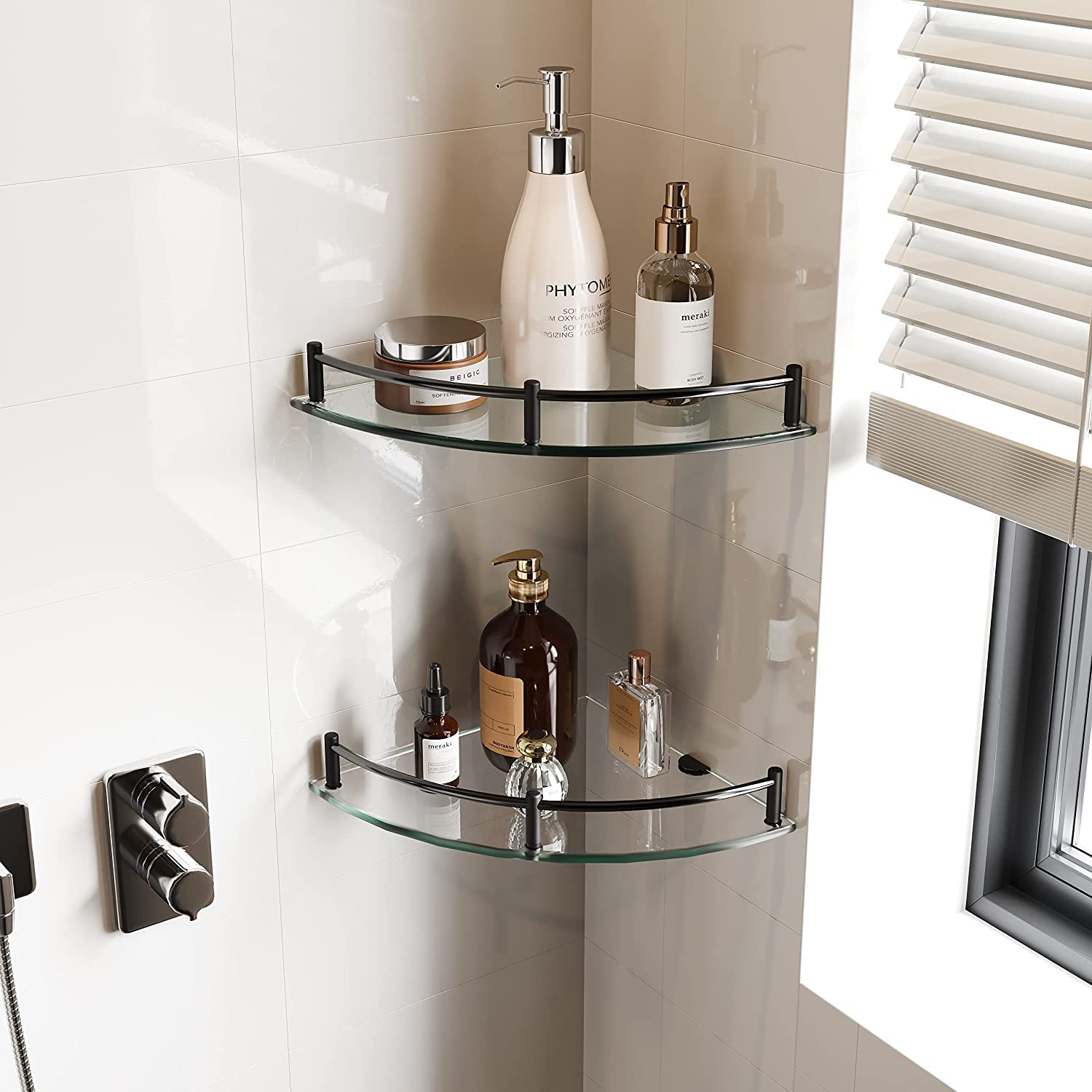 3 Tier Corner Shelf Bathroom Bathroom Shelf Corner Shower Shelf No ...