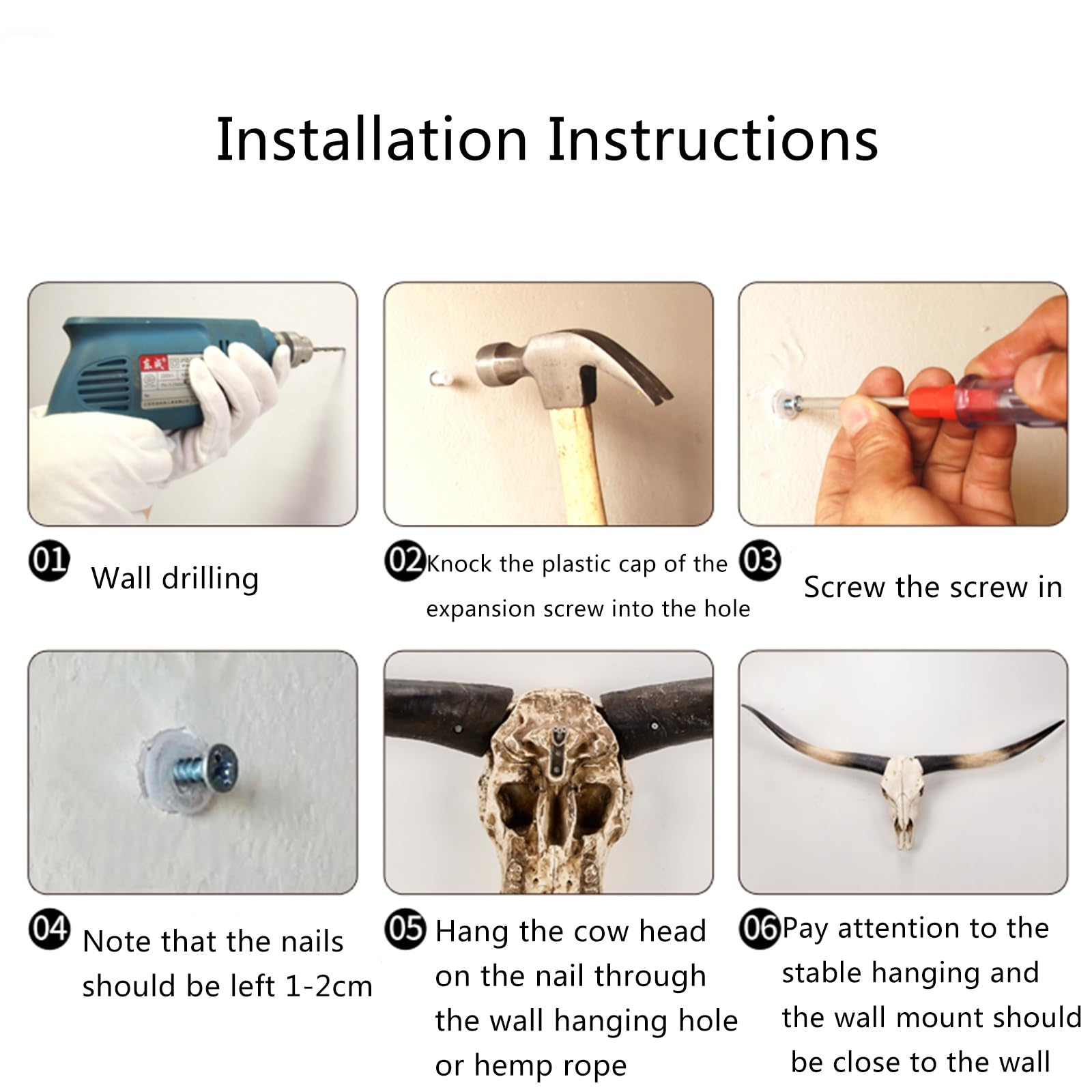Decoración de pared con cuernos largos de 70 pulgadas,cráneos de animales,cráneo de cuernos largos, cráneo de vaca, cráneo de animal real, decoración de pared con cabeza de animal, taxidermia falsa(Br