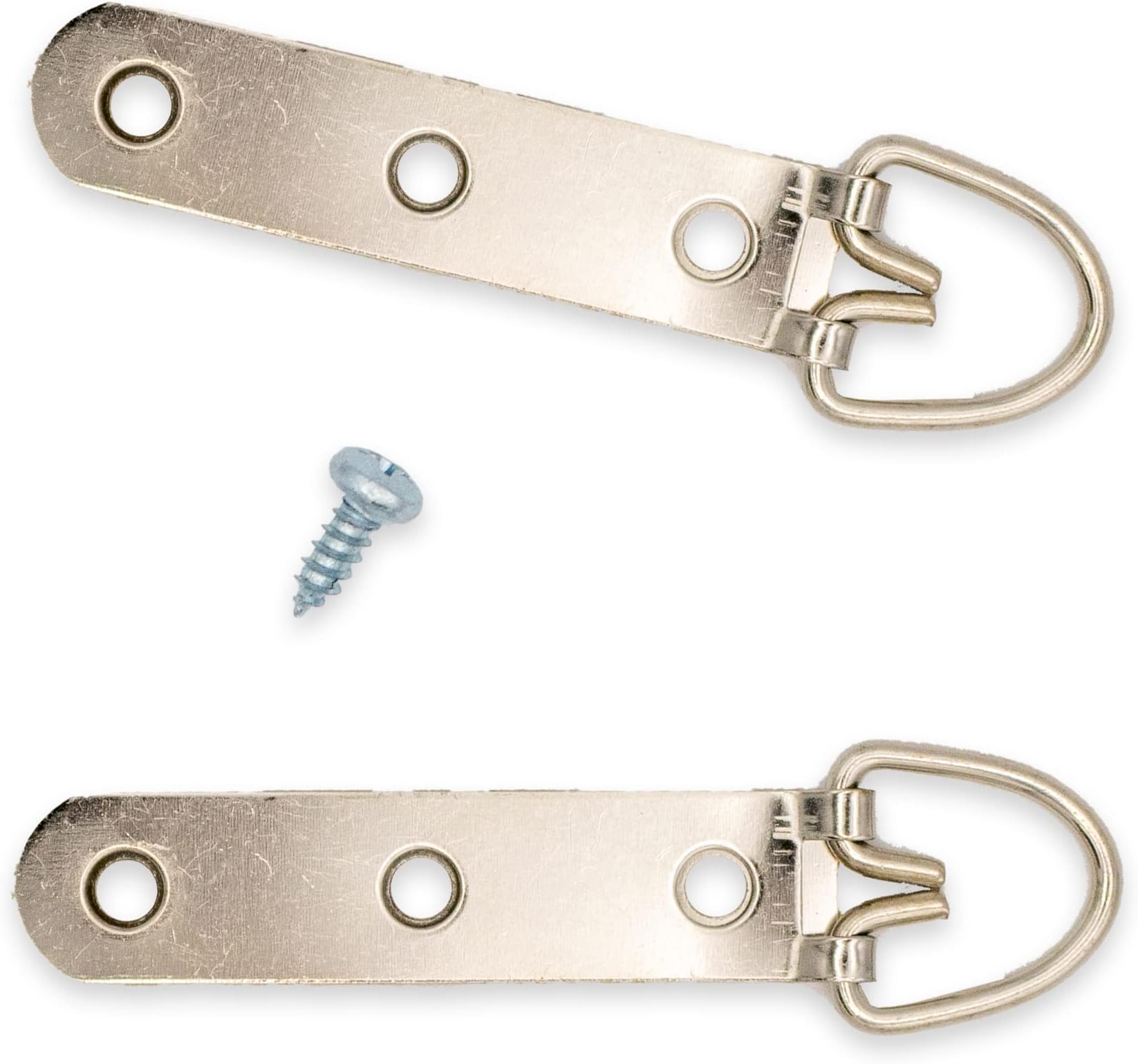 100 Pack 2 Hole D Ring / Triangle Hangers with Screws by AMS Picture