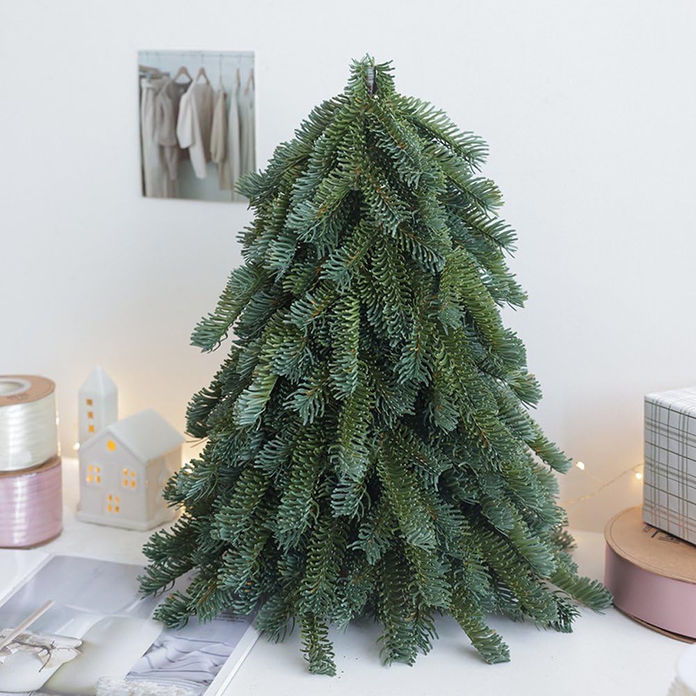 Sztuczna choinka na biurko, dekoracja na biurko, dekoracja biurka do domu, hotelu, sypialni, 40 cm