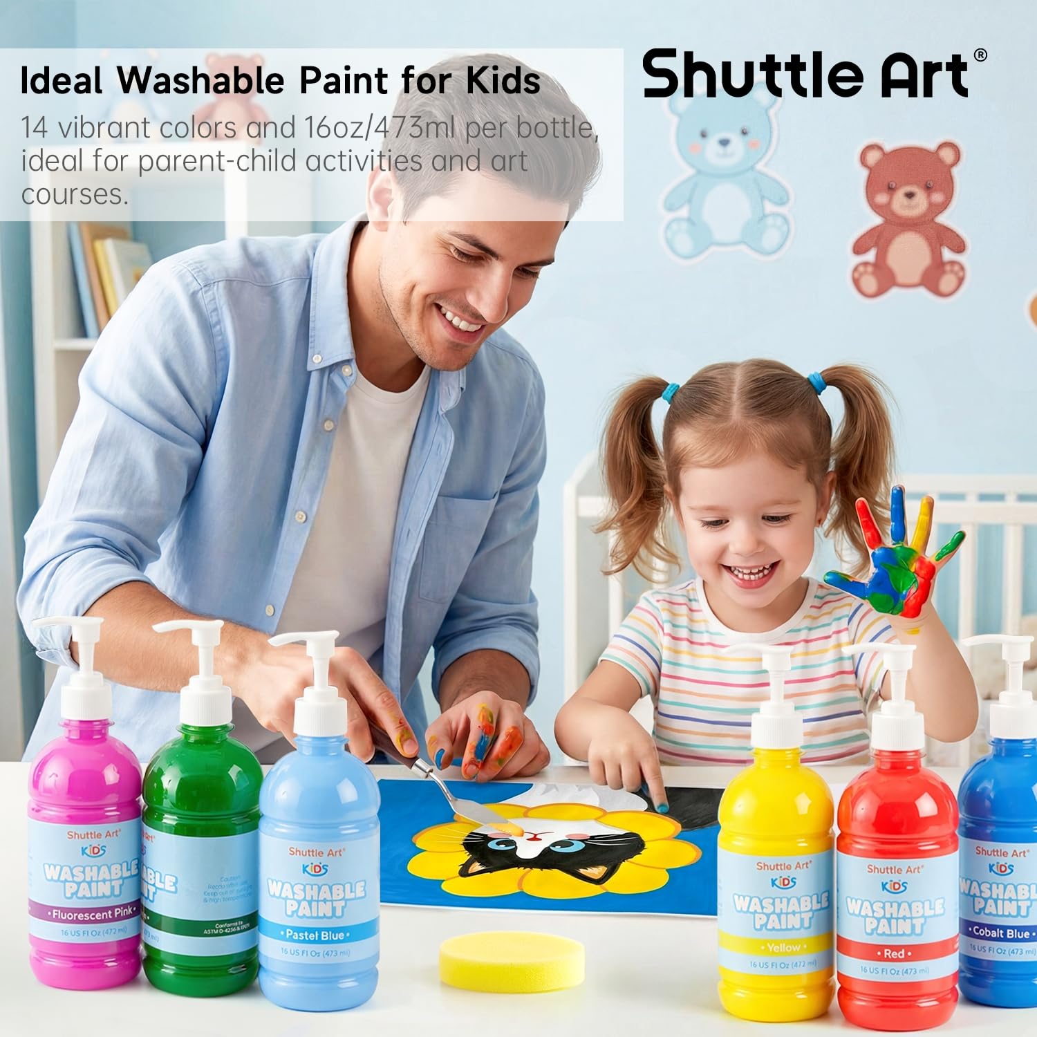 Shuttle Art Set di 14 colori lavabili