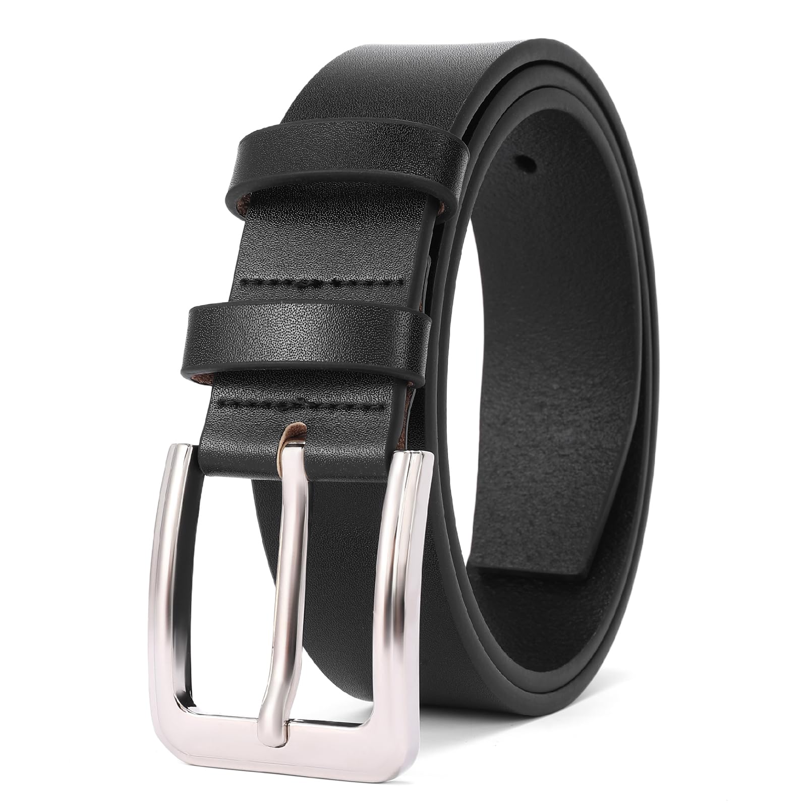 GOIACII Cow Leather Casual Belt for Men Rotated Buckle Casual Jeans Dress Belts With Gift Box