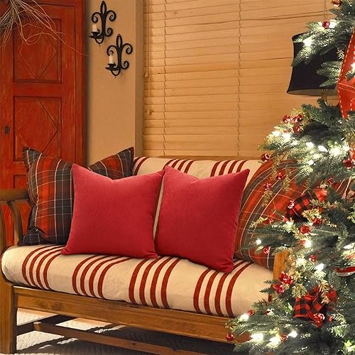 Miniatura 7 de Top Finel - Fundas de cojín de felpilla suaves para sofá, dormitorio, auto, 2 unidades