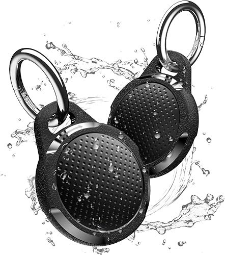 Funda impermeable para Airtag, paquete de 2 llaveros compatibles con Apple AirTags, funda protectora duradera contra arañazos con llavero/correa