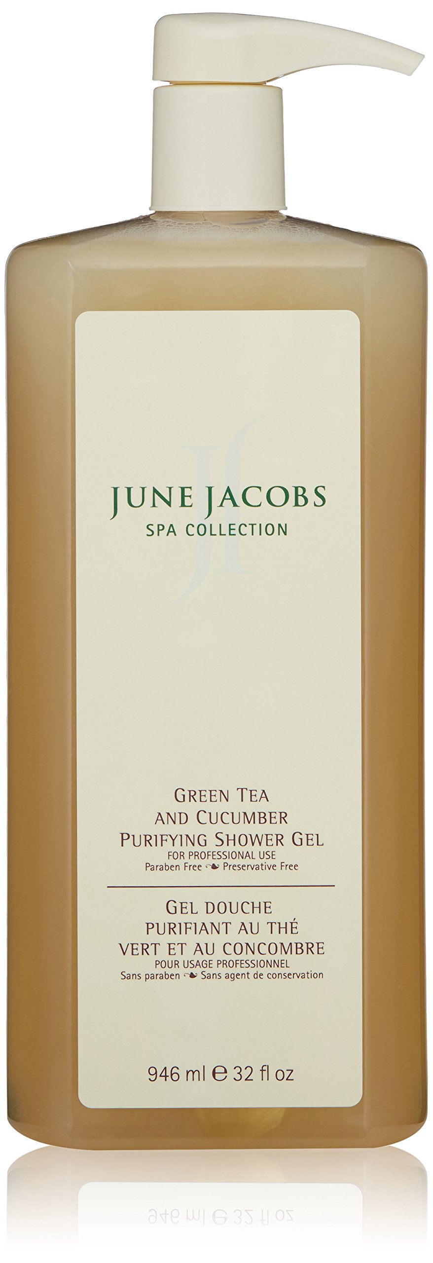 June Jacobs Green Tea and Cucumber Purifying Shower Gel, 32 Fluid Fl Oz