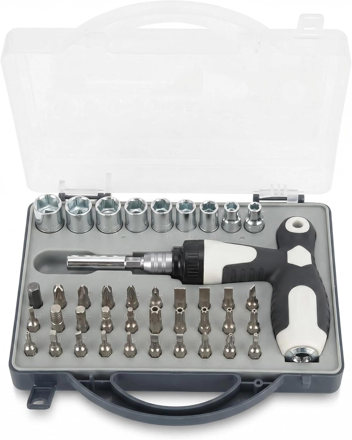 Magnetic Precision Screwdriver Set 41 in 1, Alloy Tool Steel, Multi Bit Magnetic Drive Kit with Detachable Ratchet Handle, Portable Compact Sturdy Tool Case for Furniture Electronics Bicycle