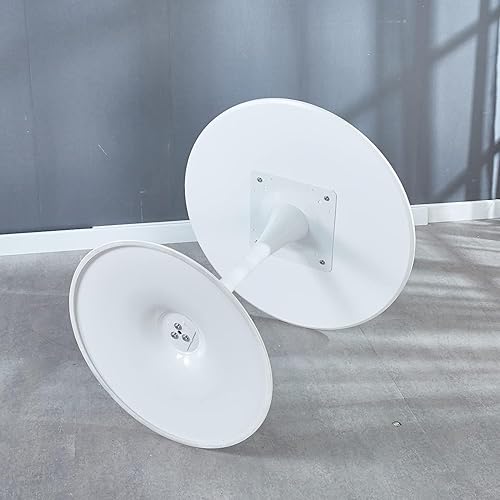 Miniatura 5 de Juego de 5 mesas y sillas de 31.5 pulgadas, mesa redonda de comedor moderna de mediados de siglo con mesa de madera MDF y base de metal, sillas