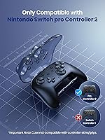 Vista 3 de NEWDERY Hard Carrying Case for Nintendo Switch 2 Pro Controller, Protective Travel Organizer, Thickened Shockproof PC Shell with Frosted