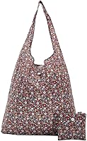 Vista 17 de ECO CHIC Bolsas plegables reutilizables para comestibles, bolsa de compras ligera, reciclada y reutilizable, bolsa plegable impermeable