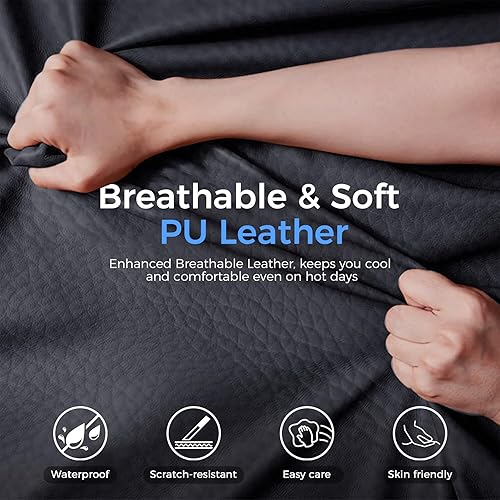 Miniatura 8 de GTRACING - Silla de juegos grande y alta de 400 libras, silla de oficina resistente con reposapiés, soporte lumbar ergonómico, asiento ancho y