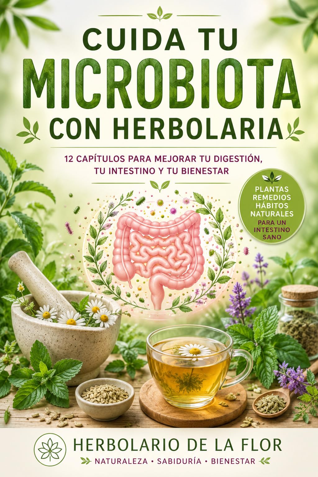 Portada Cuida tu Microbiota con Herbolaria — Libro 1
