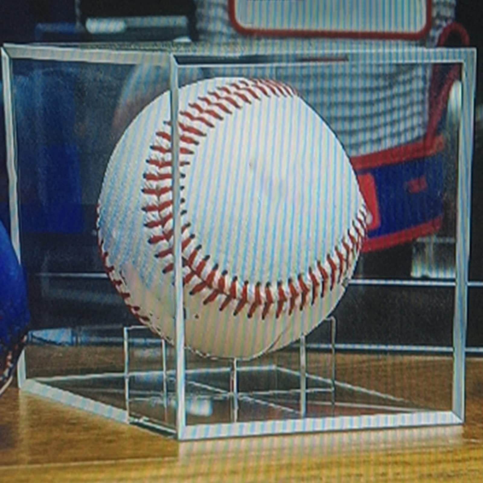 Amagogo Support de Baseball Anti-poussière Signé Porte-Balle Cube Boîte de Baseball en Acrylique Transparent