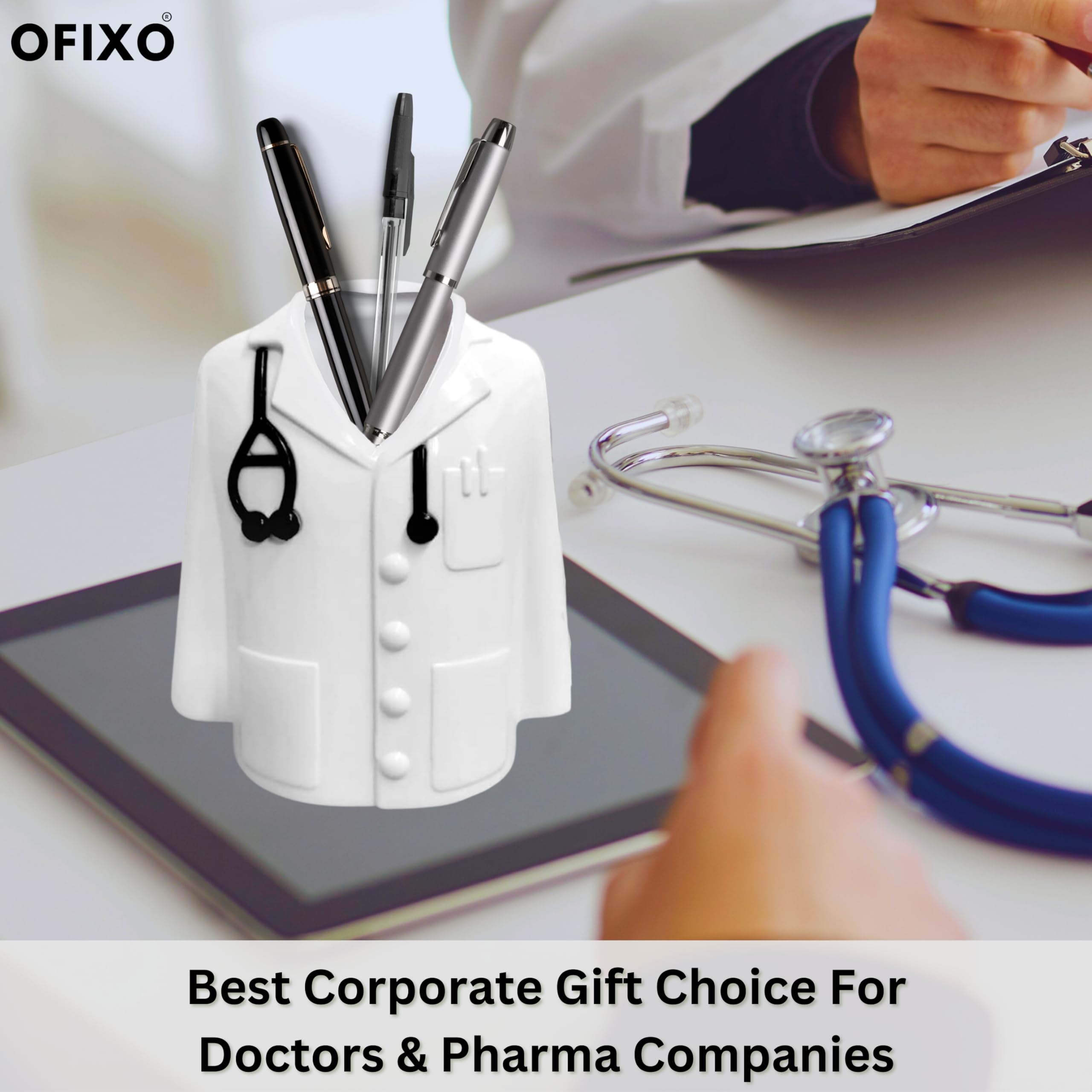 OFIXO Supporto per penne e matite, ideale per medici, chirurghi, professionisti medici, uffici, case e studenti di medicina