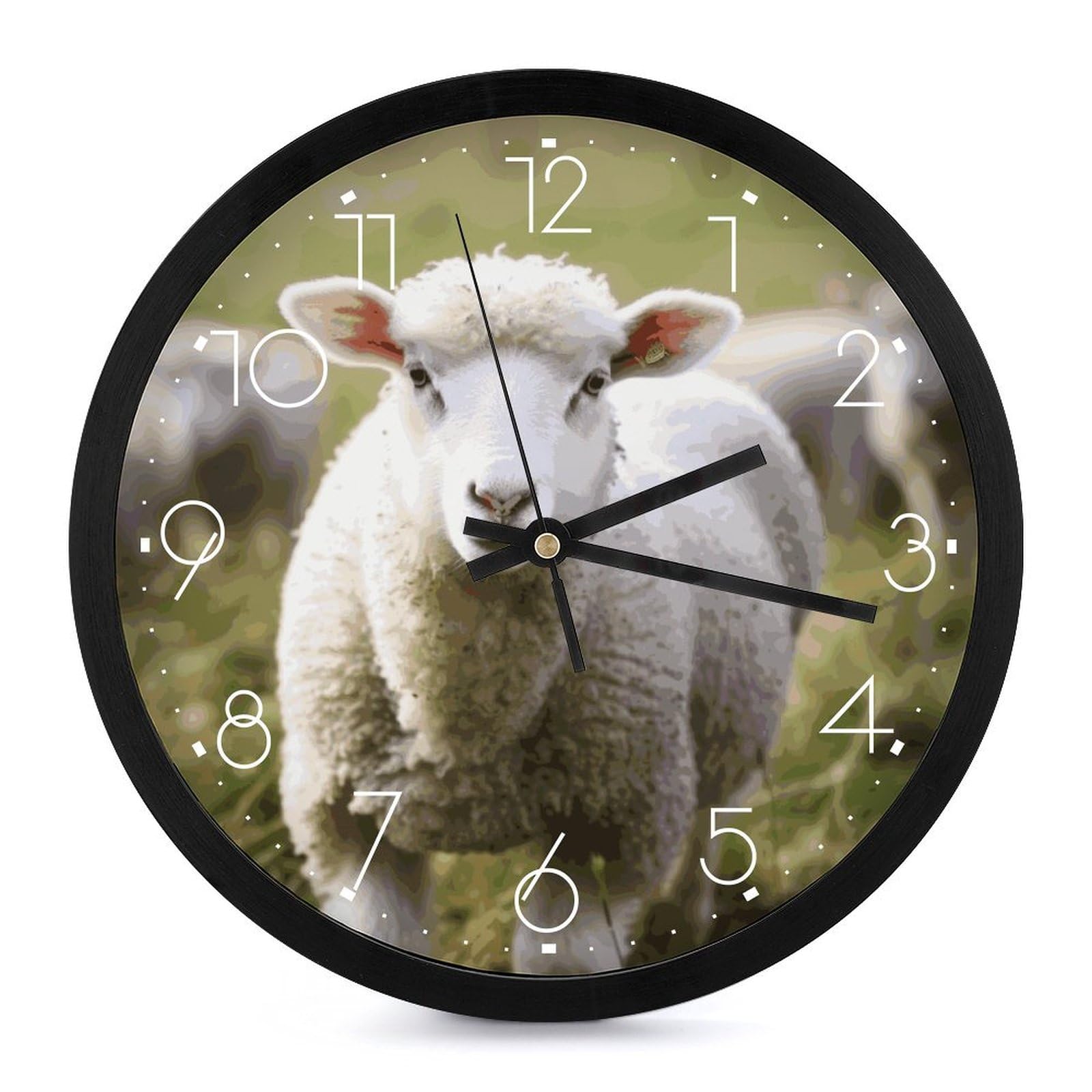 Horloge murale silencieuse mouton pour décorer le salon et la cuisine