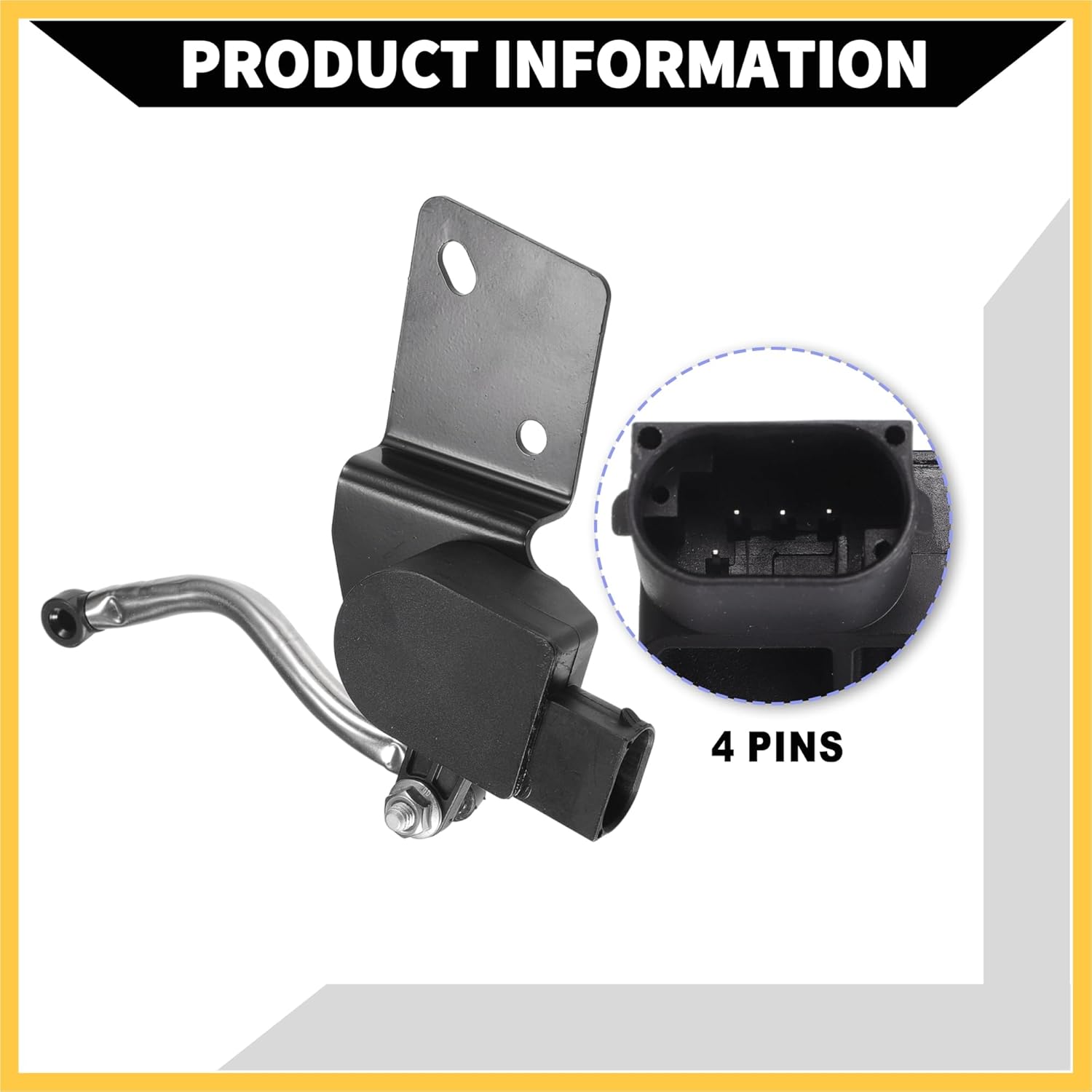 No.68164092AA Suspension Ride Height Level Sensor for Jeep Grand Cherokee 2011-2015 / Front Right Headlight Level Sensor/Durable Metal / 1 Pcs Black Auto Replacement Parts