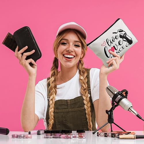 Miniatura 6 de Tondiamo Bolsa de maquillaje de baile, 4 piezas, regalos de baile, bolsas de cosméticos para bailarina, ballerina, amantes del ballet, kit de
