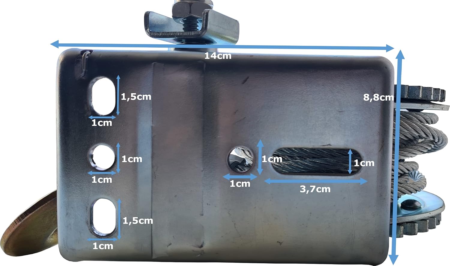 Berger + Schröter Handseilwinde 60001 – 800 Kg Zugkraft, Doppelte Zahnkranzbremse, Robust