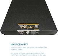 Vista 46 de Lineco Folio Storage Box, Clamshell Design with Metal Edge. 18.5x24.5x1.75 Inches, Archival Boxboard, Preserve Photos, Cards, Magazines, Documents