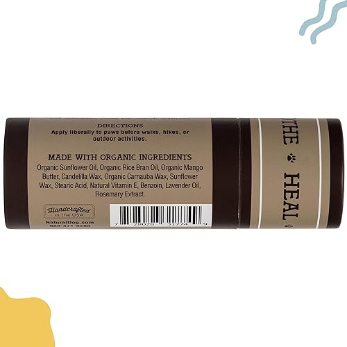 Miniatura 7 de Natural Dog Company Paquete de bálsamo calmante y palito para perros  Hidrata, cura y protege las patas secas y agrietadas  Bálsamo para patas de