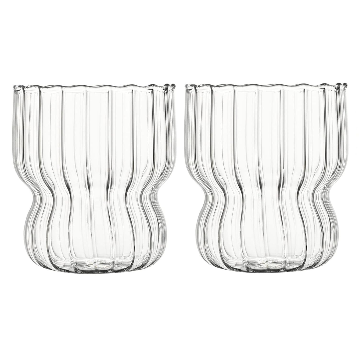2 Pack Drinking Large-Capacity Glasses Glass Cup Creative Glassware Heat-resistant Drinking Glasses Cocktail Glasses Use for Tableware Flower