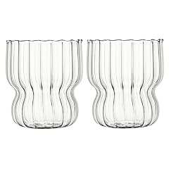 2 Pack Drinking Large-Capacity Glasses Glass Cup Creative Glassware Heat-resistant Drinking Glasses Cocktail Glasses Use for Tableware Flower