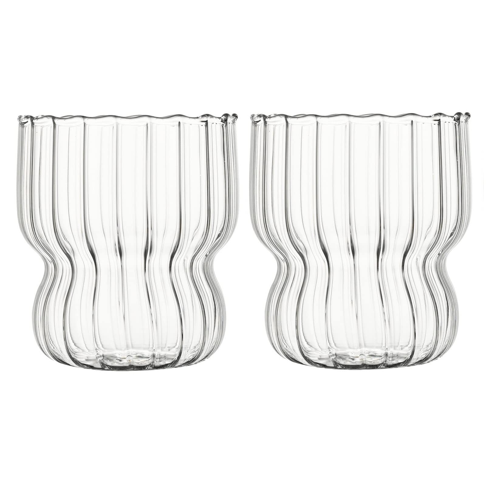 2 Pack Drinking Large-Capacity Glasses Glass Cup Creative Glassware Heat-resistant Drinking Glasses Cocktail Glasses Use for Tableware Flower