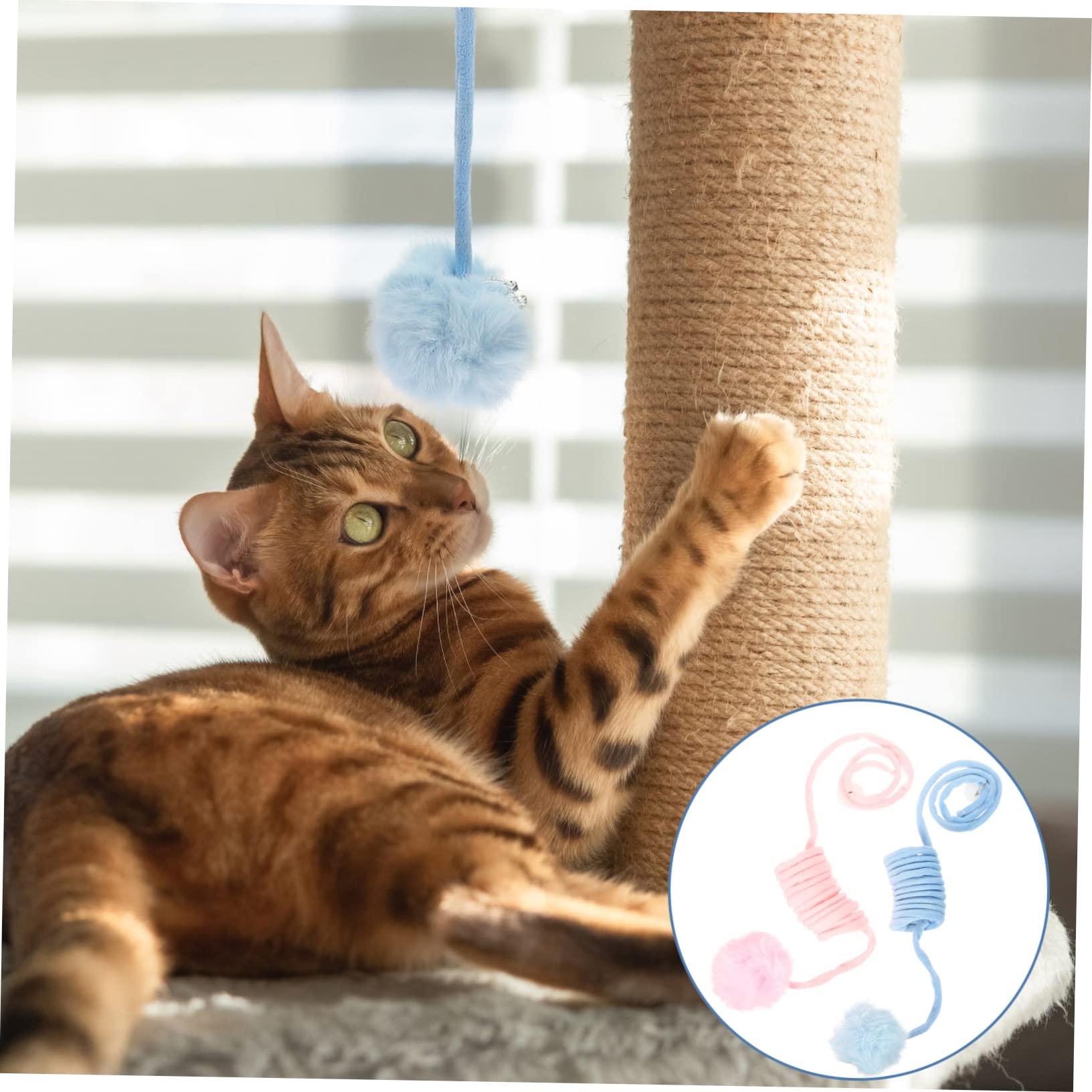 VANZACK 10pezzi Giocattoli Interattivi per Gatti con Assorbimento Ventosa e Palline Piuma per Gioco e attività del Tuo Gattino
